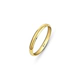 Amberta Allure Alianza de Boda Unisex en Oro de 9 Quilates: Ancho 2.5 mm - Talla 18