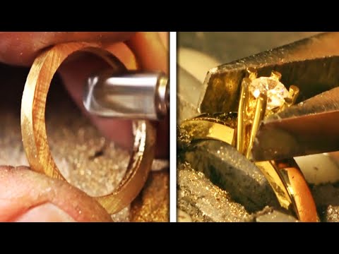 COMO se HACEN los ANILLOS de ORO💍con diamante | Como se FABRICA un ANILLO de ORO paso a paso